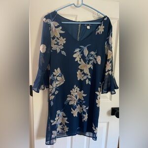 Blue Rain Medium Blue Floral Dress
